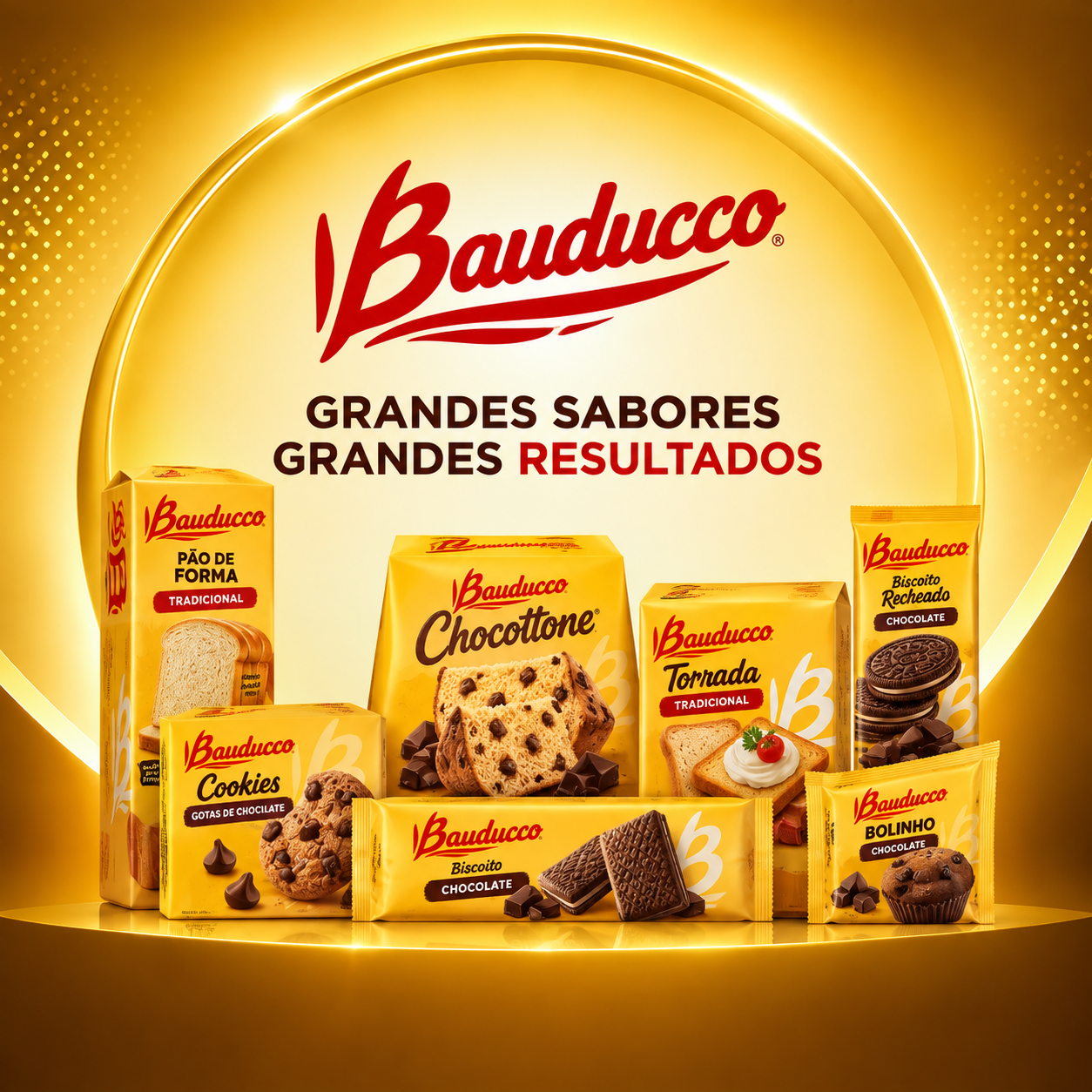 Centro de distribuição oficial Bauducco com pallets e estoque